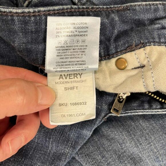 DL 1961 Jeans Mens 30x29 Blue Avery Modern Straight Sustainable Denim Shift Wash - Picture 11 of 16
